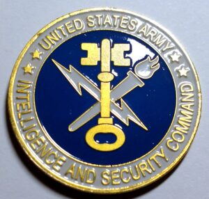 army intelligence and security command inscom government colorized challenge art coin