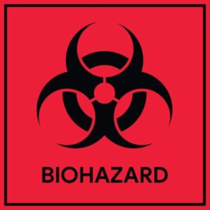 Biohazard Stickers Signs (Pack of 10) | Decals for Labs, Hospitals, and Industrial Use by Sutter Signs