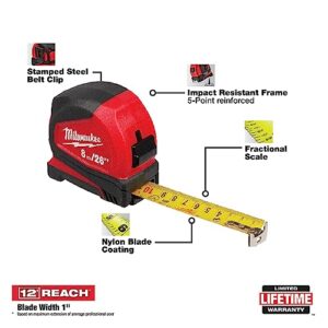 Milwaukee 48-22-6626 8M/26FT COMPACT TAPE MEASURE