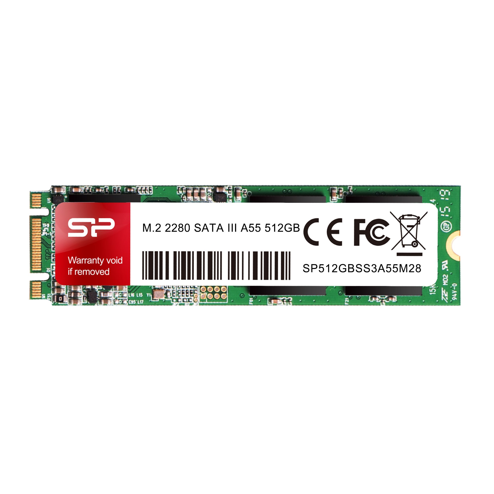 Silicon Power 512GB A55 M.2 SSD SATA III Internal Solid State Drive 2280 SU512GBSS3A55M28AC