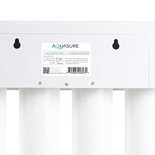 Aquasure Premier 4-Stage RO Reverse Osmosis Under Sink Drinking Water Filtration System | Removes 99% of Contaminants | 75 GPD, Leak-Proof, Quick Change Filters, with Tank & Brushed Nickel Faucet