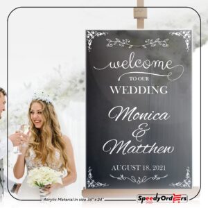Welcome to Our Wedding, Custom Wedding Sign, Wedding Welcome Sign, Chalkboard Sign, Wedding Party Signs, Handmade Party Supply, Custom Banner and Sign