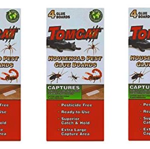 Tomcat Household Pest Glue Boards, (for Roaches, Insects, Scorpions, and Spiders) (3 Pack)