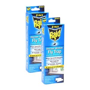raid, 4 pack, discreet window fly trap
