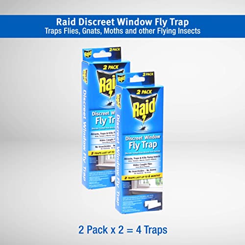 Raid, 4 Pack, Discreet Window Fly Trap