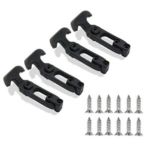 coologin rubber flexible t-handle hasp draw latch for tool box, cooler, golf cart or engineering machine hood (4 pcs, black)