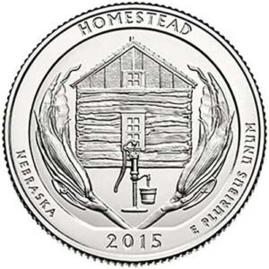 2015 s silver proof homestead nebraska national park np quarter choice uncirculated us mint