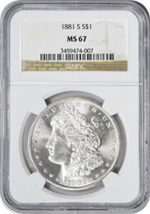 1881-s morgan silver dollar, ms67, ngc