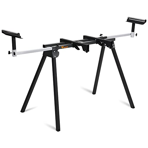 WORKESS Light Weight Universal Miter Saw Stand 330 Lbs Load Capacity Black and Grey WK-MS050B Single Pack