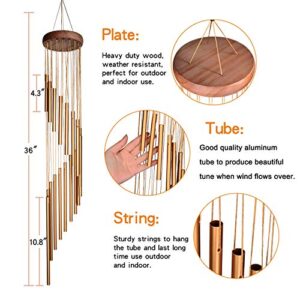 SuninYo Wind Chimes for Outside,Memorial Gifts Wind Chimes Outdoor Clearance,36 inches Memorial Wind Chimes with S Hook for Home Garden Decoration