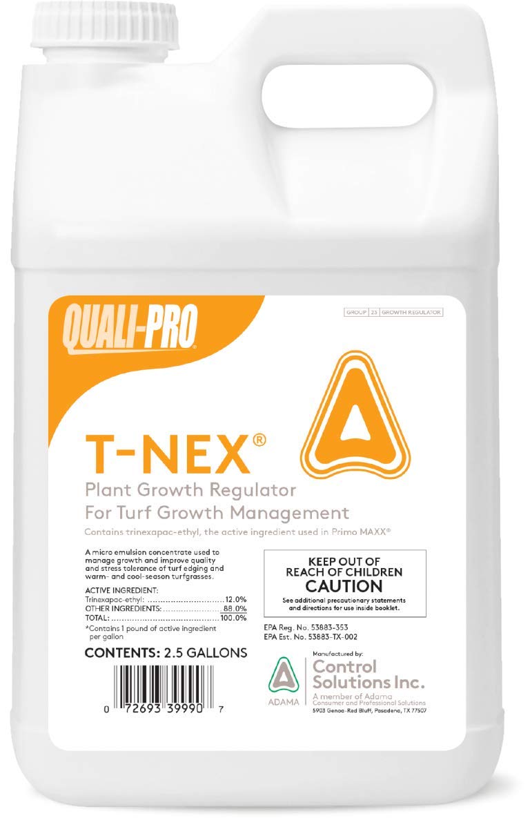 Quali-Pro T-Nex Plant Growth Regulator (Primo Maxx) - Manage Growth, Improve Quality and Color, Helps Produce Healthy, Durable Blades in Turf Grass (2.5 Gallons)