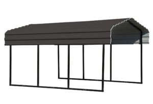 arrow shed cphc101507 heavy duty galvanized steel metal multi-use shelter, shade, carport, 10' x 15' x 7'