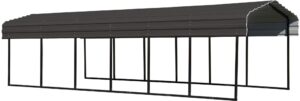 arrow cphc102907 heavy duty galvanized steel metal multi-use shelter, shade, carport, 10' x 29' x 7'