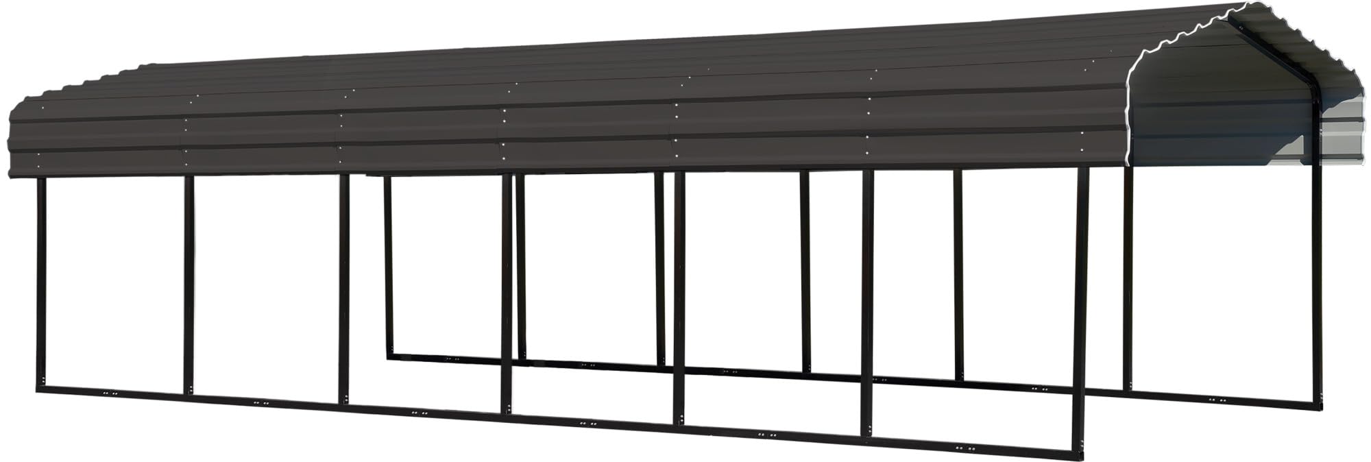 Arrow CPHC102907 Heavy Duty Galvanized Steel Metal Multi-Use Shelter, Shade, Carport, 10' x 29' x 7'