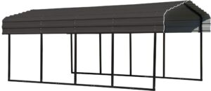arrow cphc102007 heavy duty galvanized steel metal multi-use shelter, shade, carport, 10' x 20' x 7'