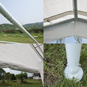 GOJOOASIS 20 x 26 ft Carport Outdoor Metal Commercial Wedding Party Frame Tent w/Sidewalls 4 Rooms