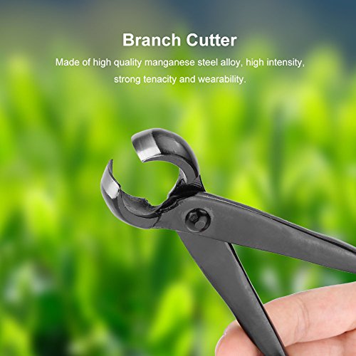 Bonsai Concave Branch Cutter, 8.4 Inch Manganese Steel Alloy Sharp Blade Round Knob Cutter, Gardening Concave Pruner(210mm / 8.27inch)