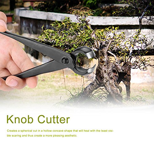 Bonsai Concave Branch Cutter, 8.4 Inch Manganese Steel Alloy Sharp Blade Round Knob Cutter, Gardening Concave Pruner(210mm / 8.27inch)