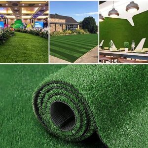 Petgrow Synthetic Artificial Grass Turf 5FTX8FT, Indoor Outdoor Balcony Garden Synthetic Grass Mat, Party Wedding Christmas Rug,Drainage Holes Faux Fake Grass Rug Carpet for Pets