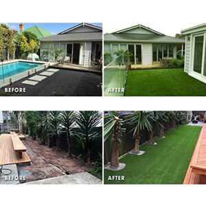 Petgrow Synthetic Artificial Grass Turf 5FTX8FT, Indoor Outdoor Balcony Garden Synthetic Grass Mat, Party Wedding Christmas Rug,Drainage Holes Faux Fake Grass Rug Carpet for Pets