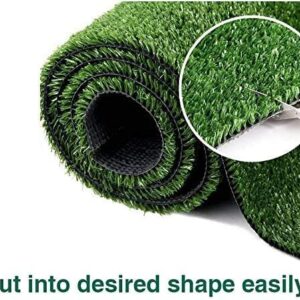 Petgrow Synthetic Artificial Grass Turf 5FTX8FT, Indoor Outdoor Balcony Garden Synthetic Grass Mat, Party Wedding Christmas Rug,Drainage Holes Faux Fake Grass Rug Carpet for Pets
