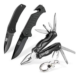 caterpillar - 4 pc. mft, folding knife, pocket tool set, tool sets, knives/blades - no utility, knives - folding (980103)