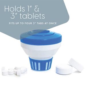 Milliard Chlorine Floater, Floating Chlorine Dispenser, Large Capacity and Adjustable Release, Fits 1-3in. Tablets: for Swimming Pool or Spa