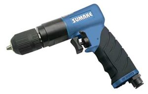 3/8" air / pneumatic reversible drill, keyless chuck, high tool power, pistol grip gun with soft handle, (sumake st-m5010c)