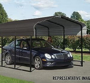 Arrow CPHC102407 Heavy Duty Galvanized Steel Metal Multi-Use Shelter, Shade, Carport, 10' x 24' x 7'