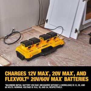 DEWALT 20V MAX Battery Charger, 4-Ports, Simultaneous Charging for 12V and 20V Max Batteries (DCB104)