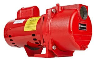 red lion rl-sprk150 115/230 volt, 1.5 hp, 71 gpm cast iron sprinkler/irrigation pump with thermoplastic impeller, red, 97101501