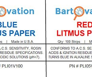 Red & Blue Litmus Paper Acid/Base pH Indicator Strips Combo Pack with 200 Strips | Qualitative No Color Chart Tests