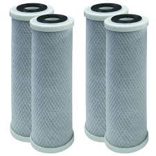 cfs – 4 pack carbon block water filter cartridges compatible with hdx hdlorf4, ge fx12p models – remove bad taste and odor – whole house reverse osmosis replacement filter cartridge
