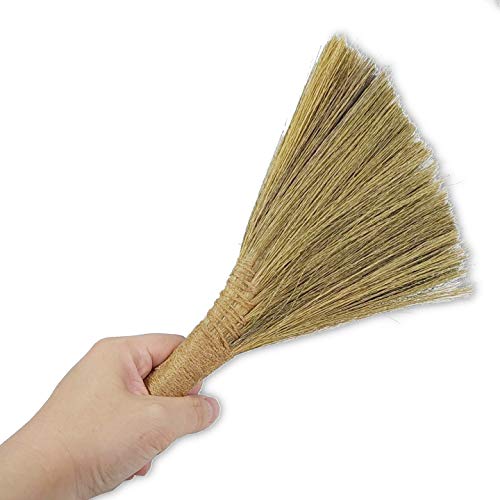 Ann Lee Design Natural Whisk Sweeping Hand Handle Broom (Small and Short, Plain)