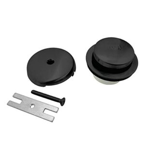 kingston brass dtt5302a0 made to match easy touch toe-tap drain conversion kit, tub, matte black