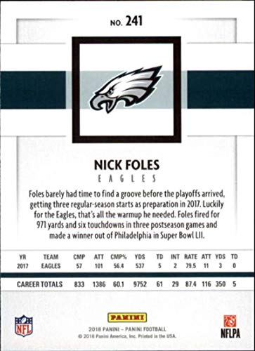 2018 Panini Knight Bronze #241 Nick Foles Philadelphia Eagles Football Card