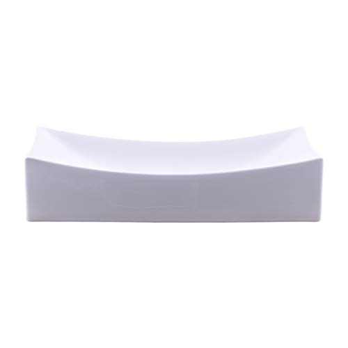 Novatto NP-01141 Ceramic Above Counter Rectangular Bathroom Sink, 21.75'' L x 13.75'' W x 3.5'' H, Glossy White