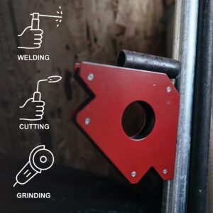 ABN Arrow Welding Magnet Fabrication Holder - 50lb Strong Positioning Square Welding Table Magnet Clamp for 45, 90, 135 Degree Angles