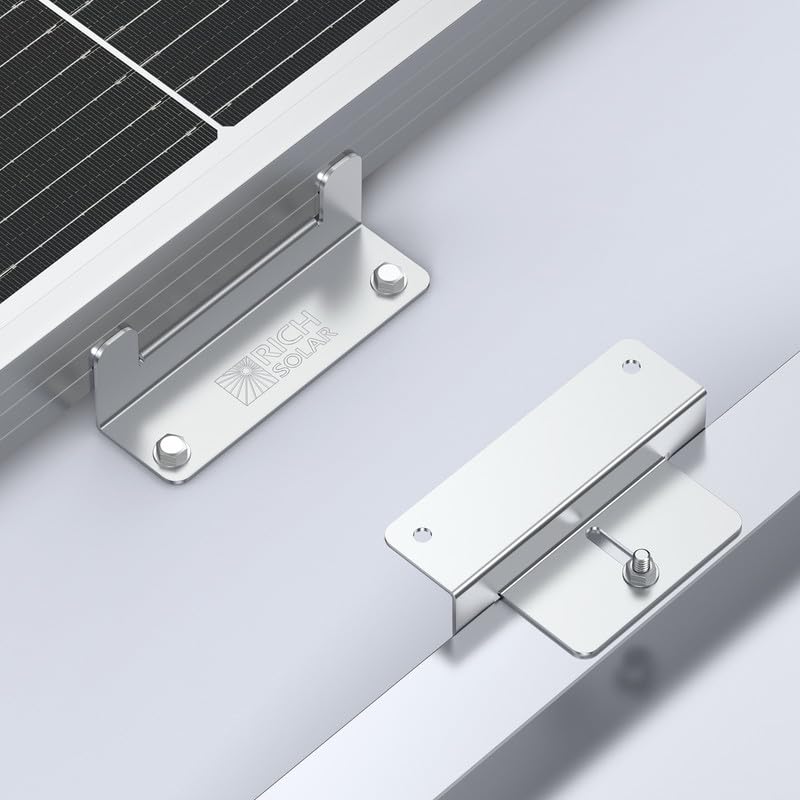RICH SOLAR Solar Panel Mounting Hardware Z Brackets for RV Roof Boat Set of 4 Units