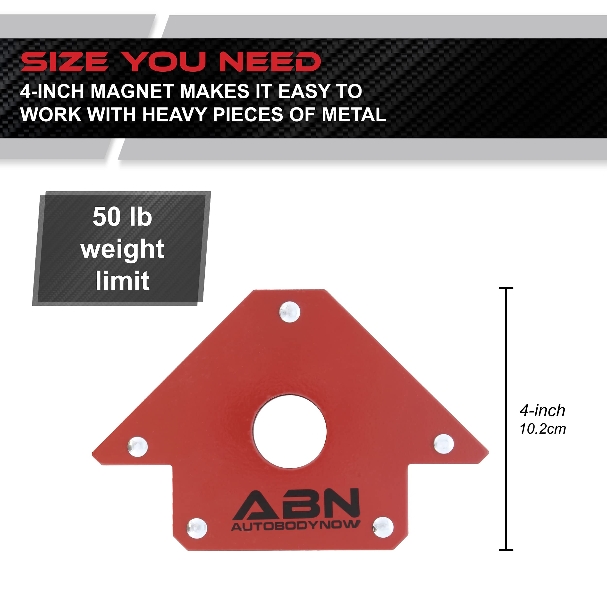 ABN Arrow Welding Magnet Fabrication Holder - 50lb Strong Positioning Square Welding Table Magnet Clamp for 45, 90, 135 Degree Angles