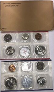 1959 p d silver us mint set comes in original us mint packaging uncirculated