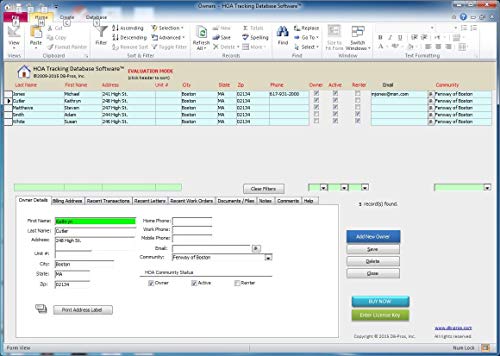 HOA Software: HOA / Condo Association / Community Management Database Software 2023 | on 8GB USB Memory Stick