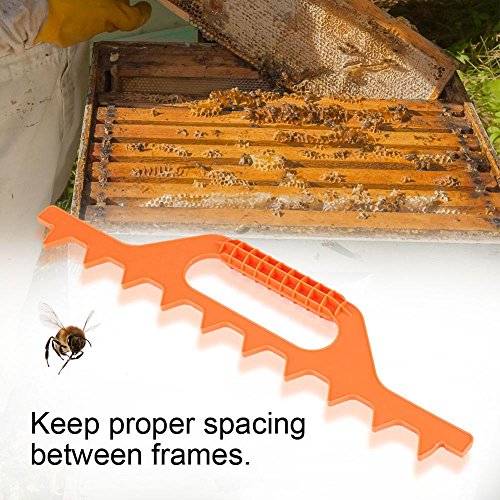 GLOGLOW 7/8/9 Frame Hive Spacer for Spacing Bee Frames, Bee Hive Frame Spcing Tool for spacing 8 Frames in a 10 Frame Sized Box, Beekeeping Equipment(Orange 9 Frame)