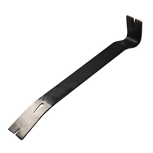 KSEIBI 285150 Hand Wonder Crow Bar Tool, Steel Nail Puller Paint Lid Lifter Trim Small Flat Pry Bar 15" inch for Prying, Scraping, Lifting, Pulling, Utility Claw Wonderbar