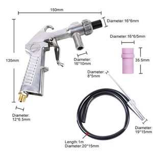 Wogoboo Sand Blaster Kit Blasting Shot Sandblaster Siphon Feed Gun Nozzle Rust Remove Abrasive Sand Blasting for Sandblast Cabinets