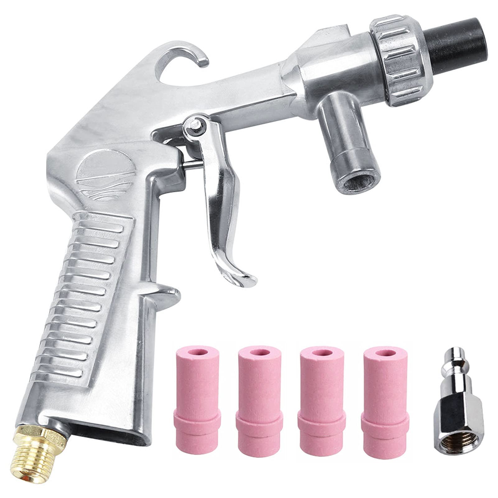 Wogoboo Sandblaster Kit Abrasive Sand Blasting Gun Spray Gun Rust Remove with Air Quick Adapter for Sandblast Cabinets