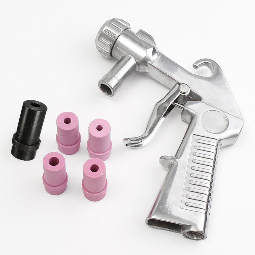Wogoboo Sandblaster Kit Abrasive Sand Blasting Gun Spray Gun Rust Remove with Air Quick Adapter for Sandblast Cabinets