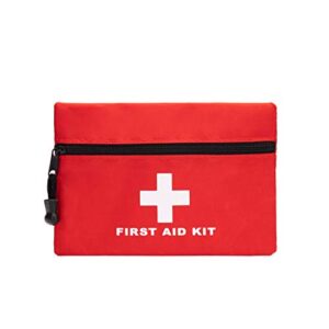 jipemtra red emergency bag first aid bag small empty travel rescue bag pouch first responder storage medicine pocket bag for car home office kitchen sport ourdoors bag only (6.3x4.3")