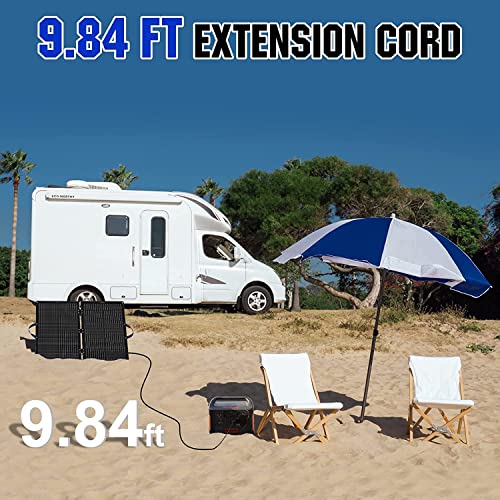 ECO-WORTHY 100W Portable Solar Panel, Foldable Solar Panel Kit with Adjustable Kickstand for Power Station Camping RV Travel Trailer