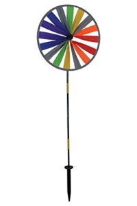 in the breeze 2715 rainbow retroreflective wheel wind spinner-driveway marker, 12" diameter